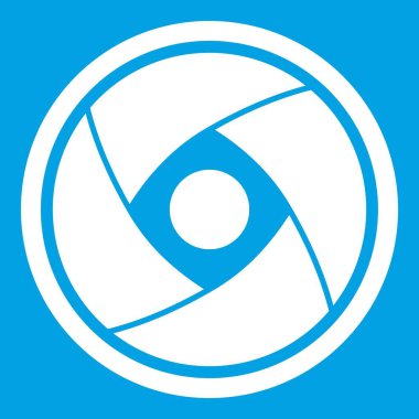 Kamera Mercek simgesi Beyaz