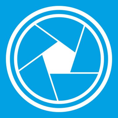 Fotoğraf objektif simgesi Beyaz