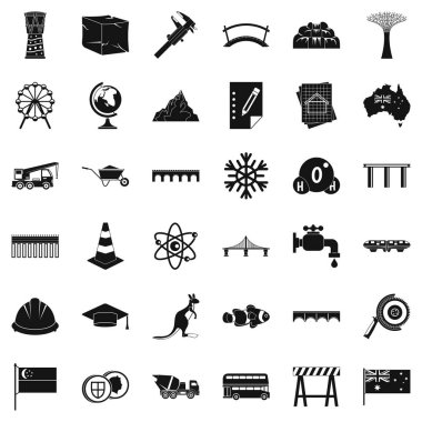 Köprü Icons set, basit tarzı