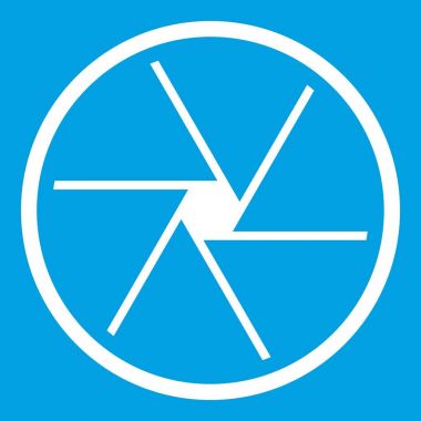 Beyaz yuvarlak objektif simge