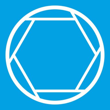 Objektif simgesi Beyaz kapalı