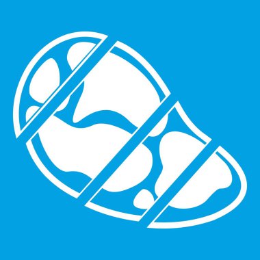 Biftek simgesi Beyaz