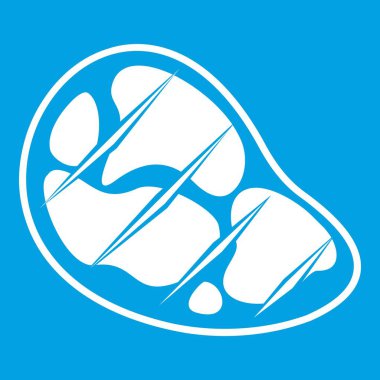 Biftek simgesi Beyaz