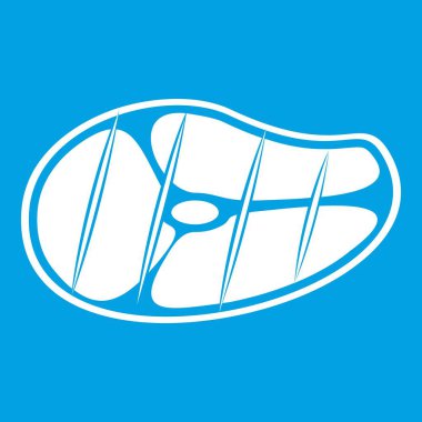 Biftek simgesi Beyaz