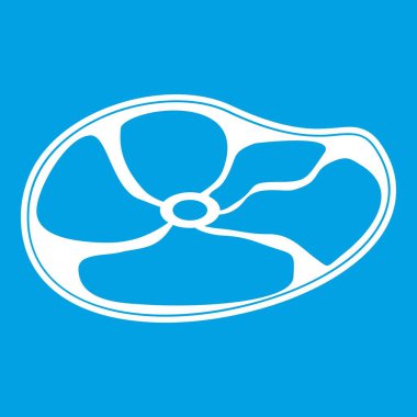 Biftek simgesi Beyaz