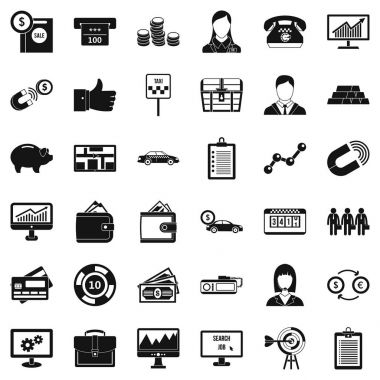 İş takım simgeler kümesi, basit tarzı