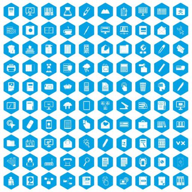 100 klasör simgeleri mavi ayarla