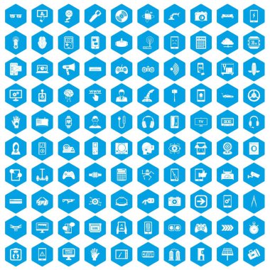 100 gadget simgeleri mavi ayarla