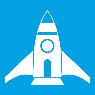 Roket simgesi Beyaz
