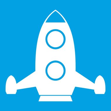 Roket simgesi Beyaz