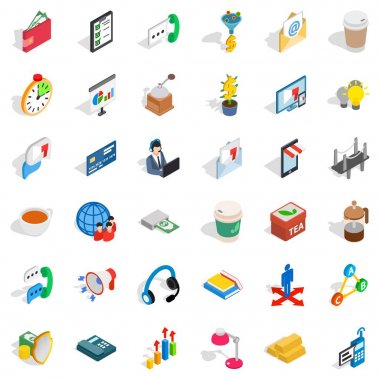 Icons set, izometrik stil iyi başlangıç