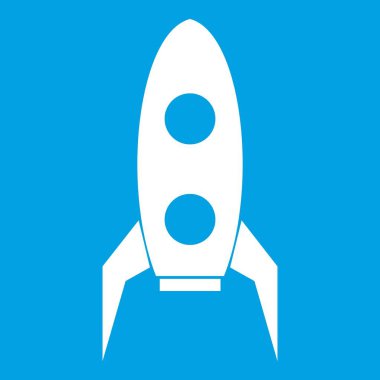 Roket simgesi Beyaz