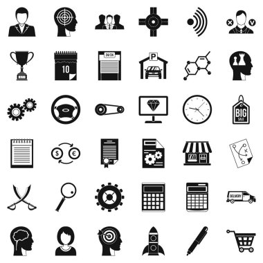 İş yol simgeler kümesi, basit tarzı