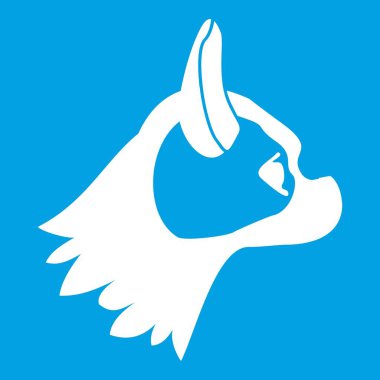 Pug köpek simgesi Beyaz