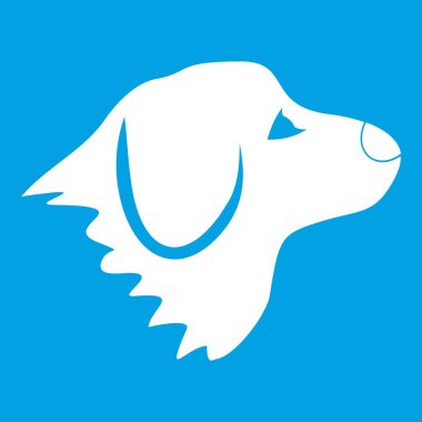 Retriever köpek simgesi Beyaz