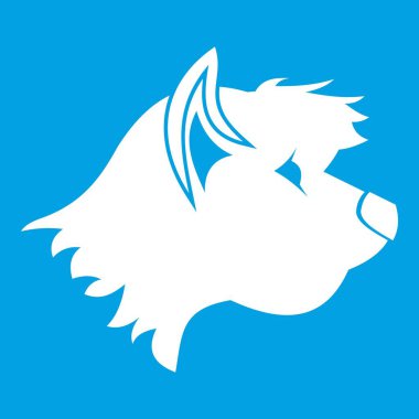 Terrier köpek simgesi Beyaz