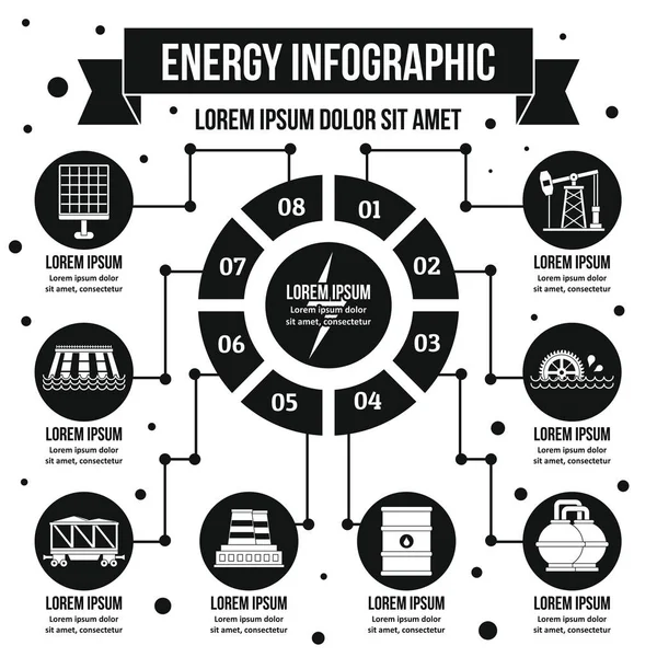 Enerji Infographic kavramı, basit tarzı