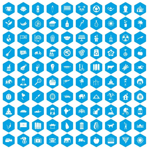 100 fil simgeleri mavi ayarla