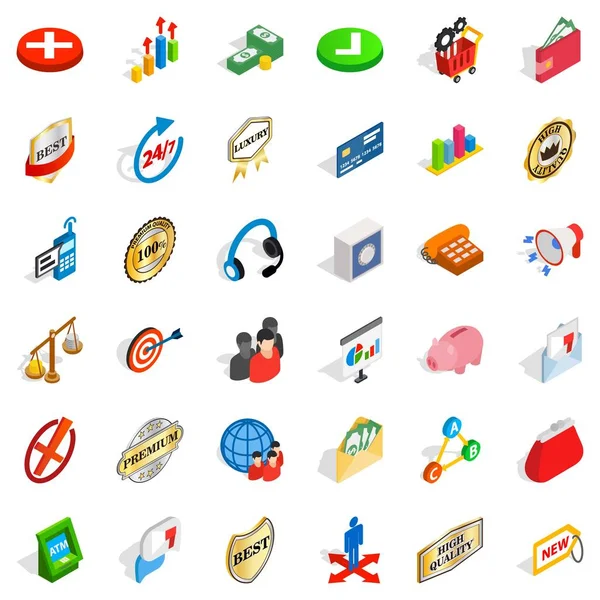 İş organizasyon simgeler kümesi, izometrik stili