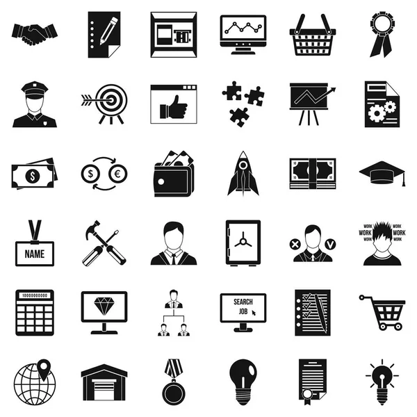 İş çalışma simgeler kümesi, basit tarzı