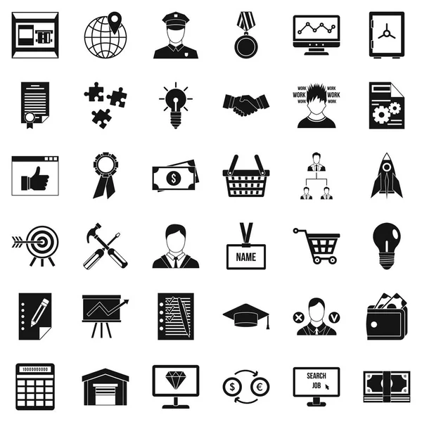 İş kişi simgeler kümesi, basit tarzı