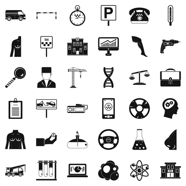 İş park simgeler kümesi, basit tarzı