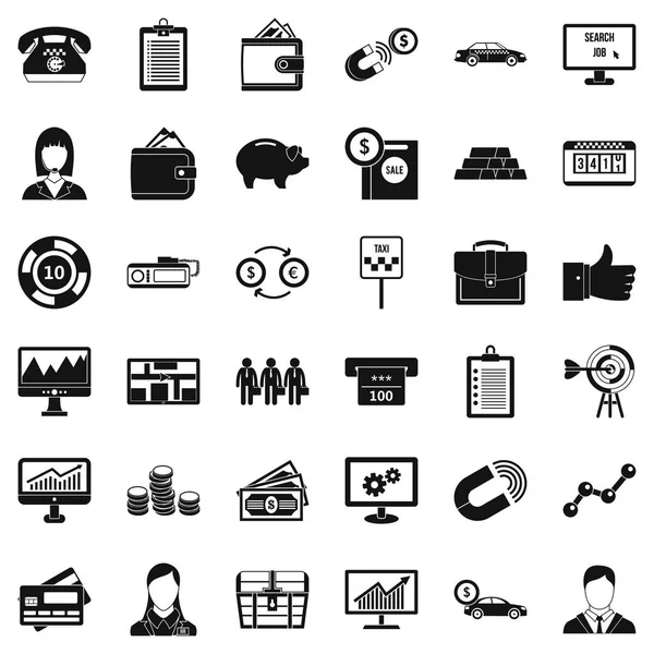 İş iş simgeler kümesi, basit tarzı