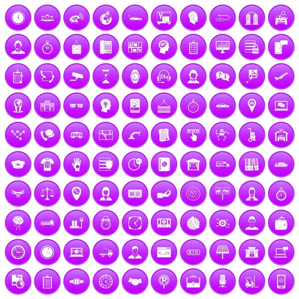 100 saat simgeleri çalışma mor ayarla