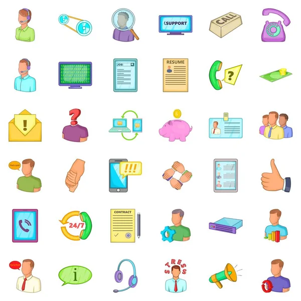 İş süreci simgeler ayarla, tarzı çizgi film