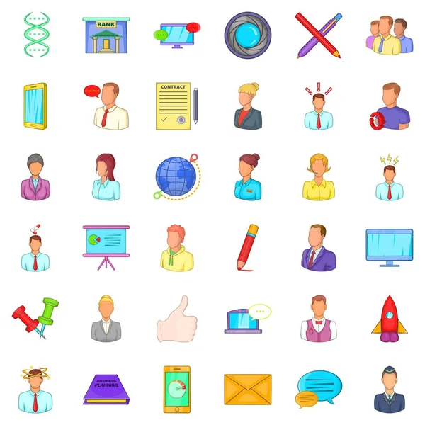 Telefon iş simgeler kümesi, karikatür tarzı