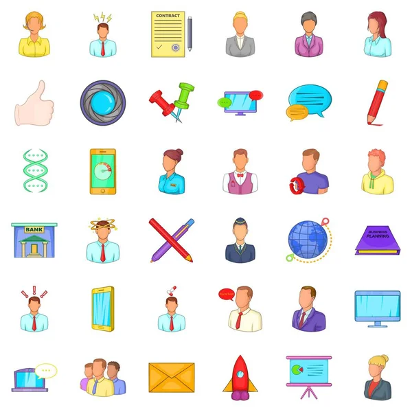 Para için iş simgeler kümesi, karikatür tarzı