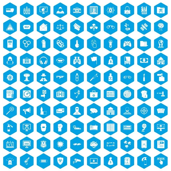 100 simgeleri kesmek mavi ayarla