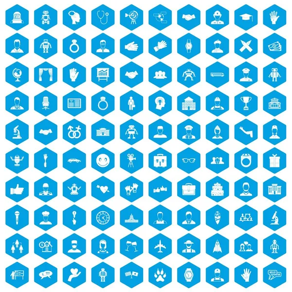 100 el sıkışma simgeleri mavi ayarla