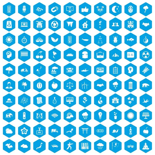 100 uyum simgeleri mavi ayarla