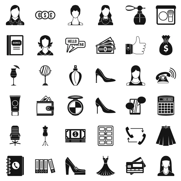 Resmi kıyafetler Icons set, basit tarzı