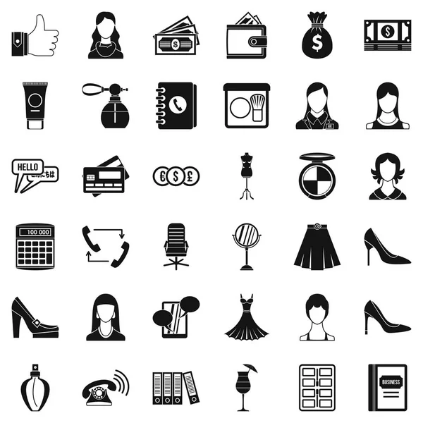 İş parfüm simgeler kümesi, basit tarzı