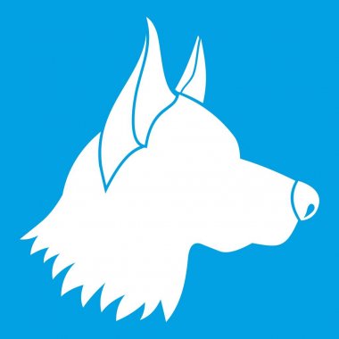 Çoban köpeği simgesi Beyaz