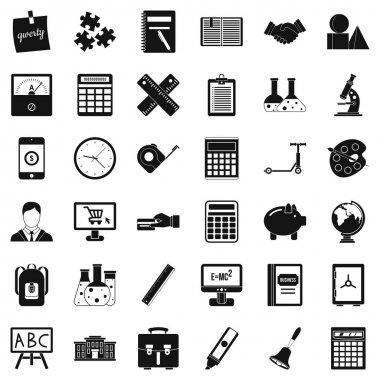 Yeni hesap makinesi Icons set, basit tarzı