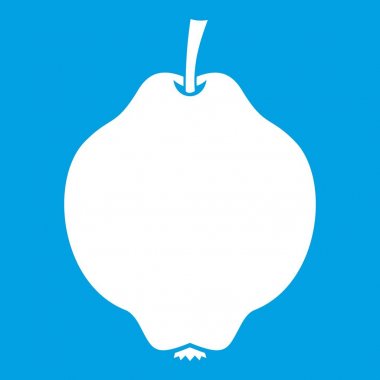 Ayva meyve simgesi Beyaz