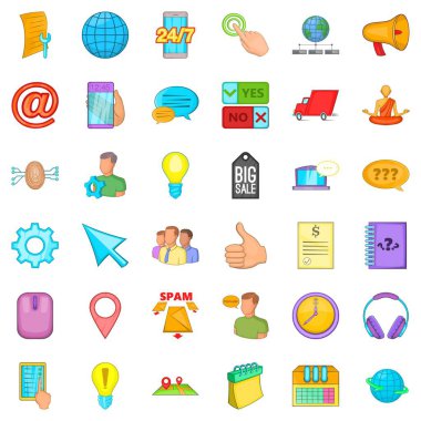 Operatöre simgeler kümesi, karikatür tarzı