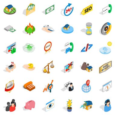 Hatta Icons set, izometrik stili