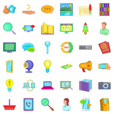 Servis simge seti, karikatür tarzı ara