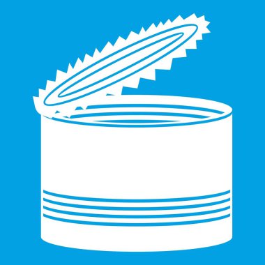 Açık teneke kutu simgesi Beyaz