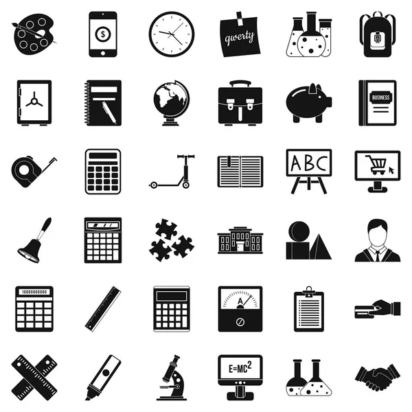 Hesap makinesi Icons set, basit tarzı