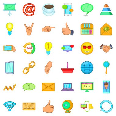 Arayüz simgeleri ayarlandı, çizgi film biçimi