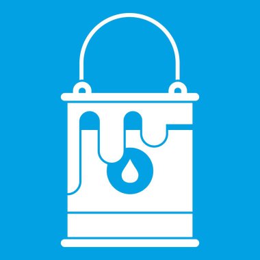 Beyaz boya simgesi ile kova