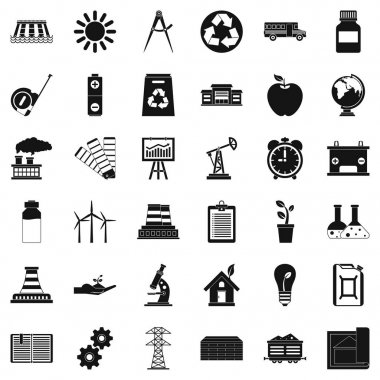 Organizasyon Icons set, basit tarzı