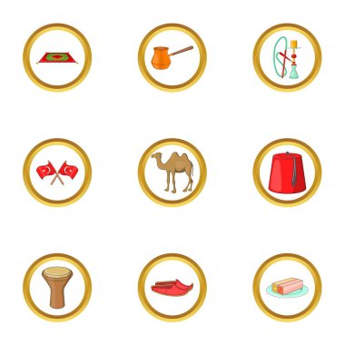 Türkiye Icons set, karikatür tarzı