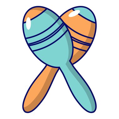 Meksika marakas araç simgesini, karikatür tarzı