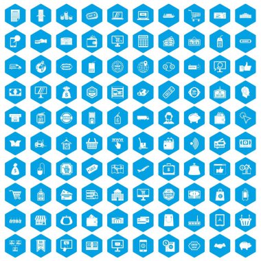 simgeler alışveriş 100 mavi ayarla